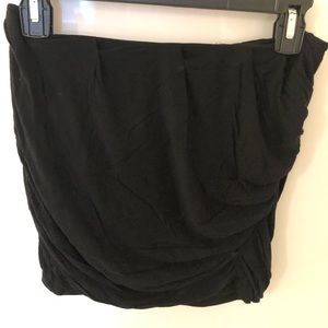 Diane von Furstenberg ruched black mini skirt